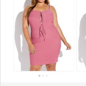 Plus size body con dress.